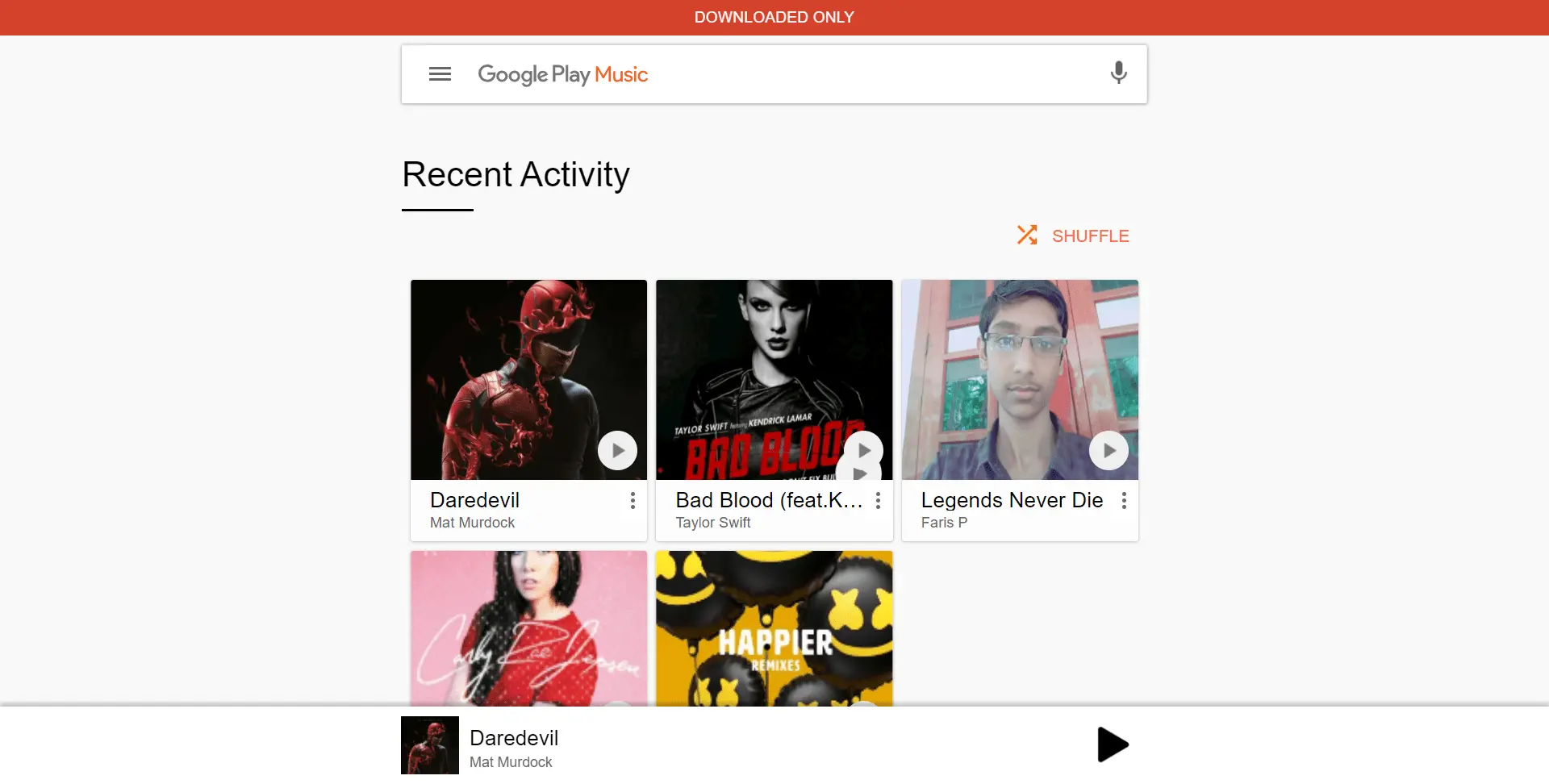 Google Play Music Clone